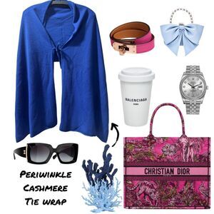 SOLD- Cashmere Periwinkle Tie Wrap